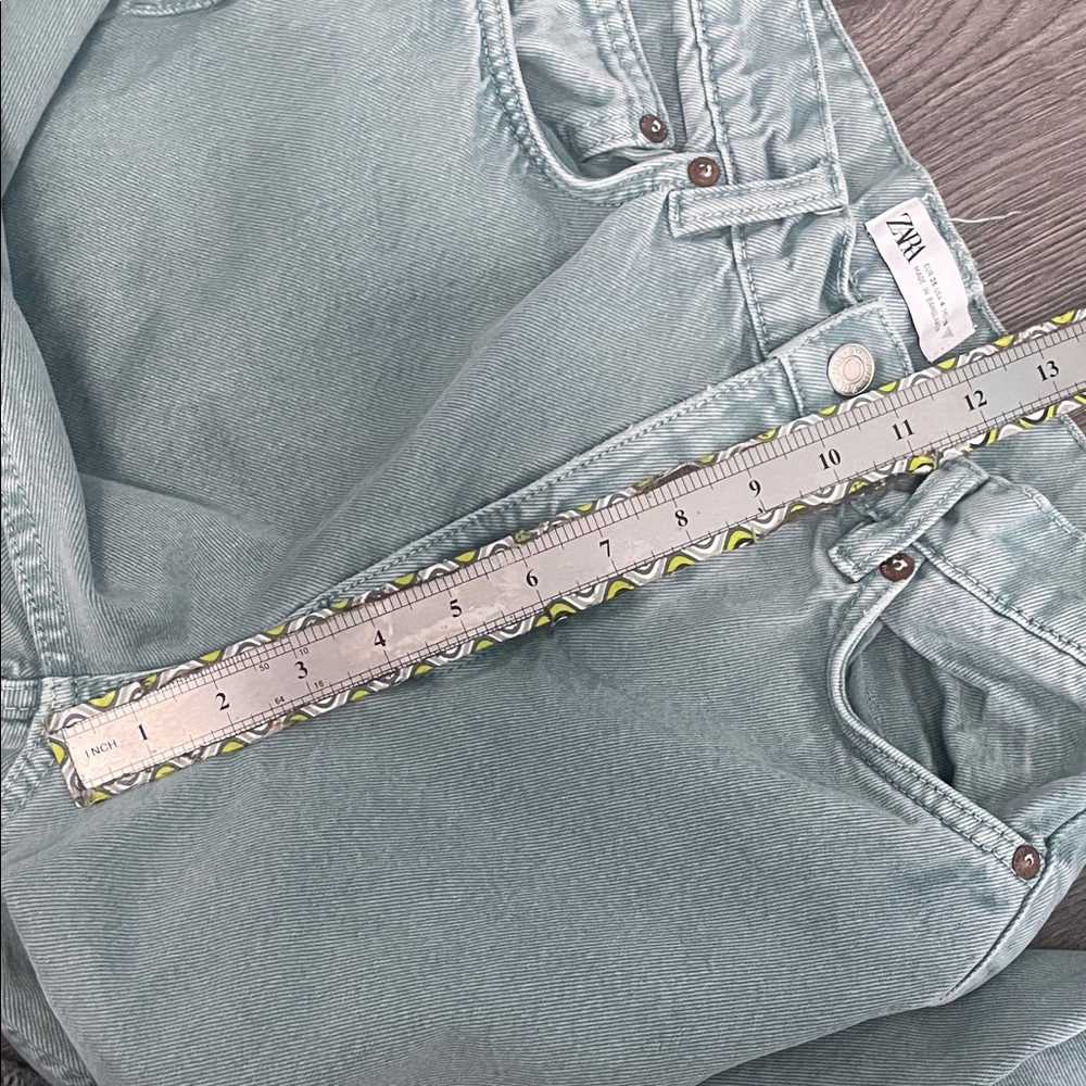 ZARA high wasted five buttons straight leg jeans - Picture 9 of 12